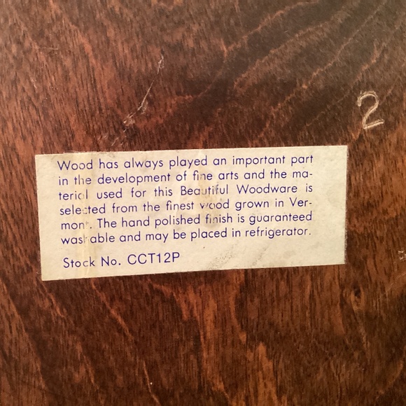 Vermont Walnut ware Wood Cheese and Cracker Tray Canadian Geese Tile Trivet - Picture 6 of 7